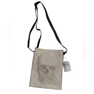 Skull Design iPad Crossbody Bag - Gray